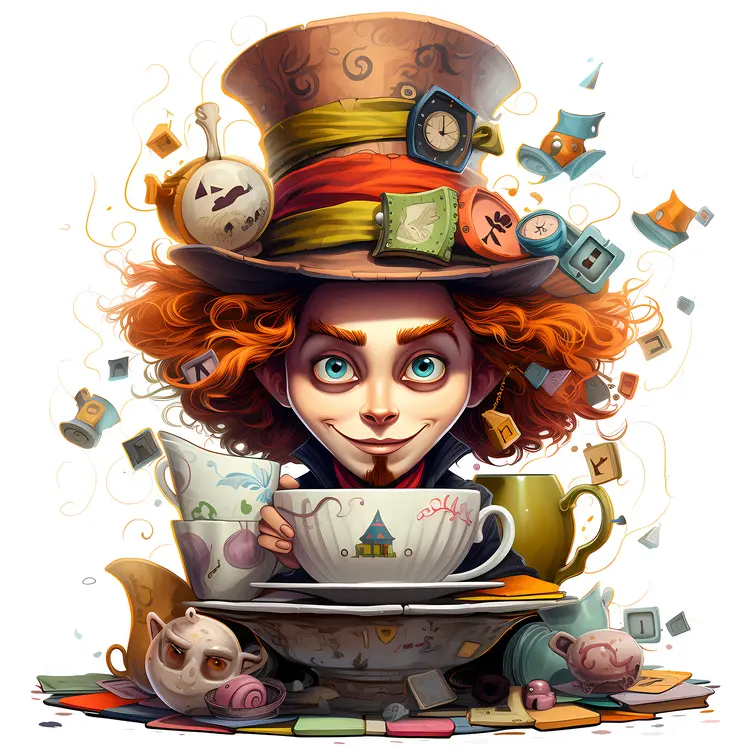 Mad Hatter with Teacups