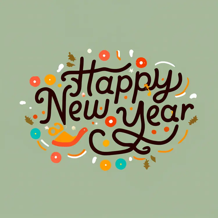 Happy New Year Greeting Card