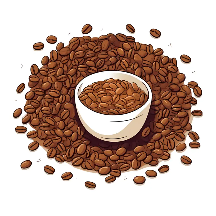 White Bowl Filled with Coffee Beans