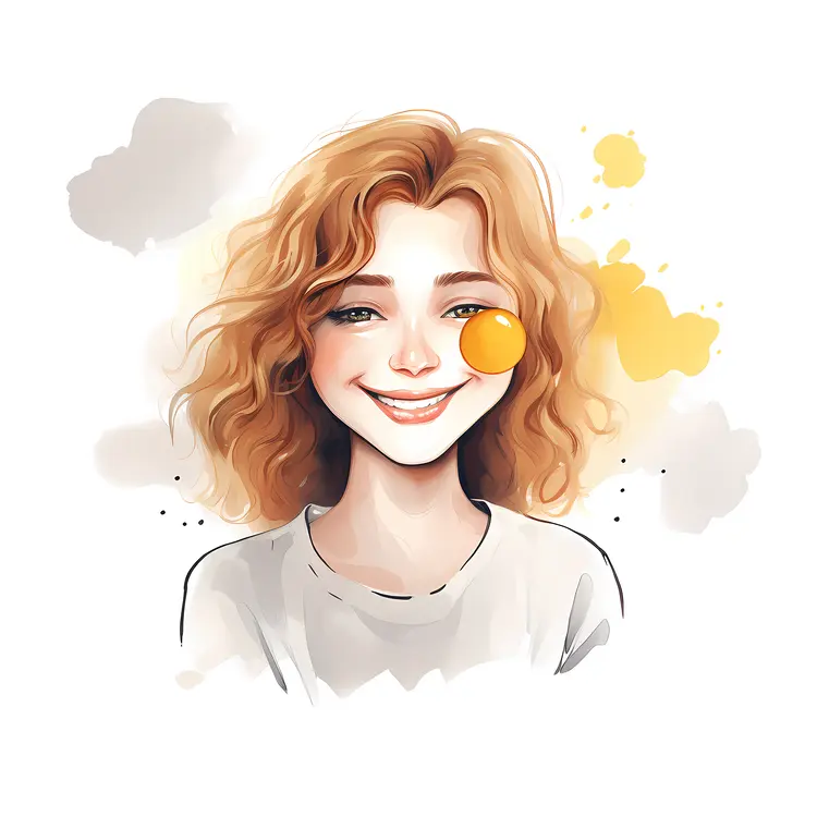 Smiling Girl with Blonde Hair