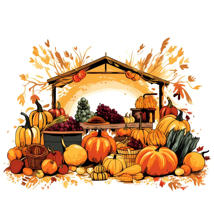 Autumn Harvest Market Stall
