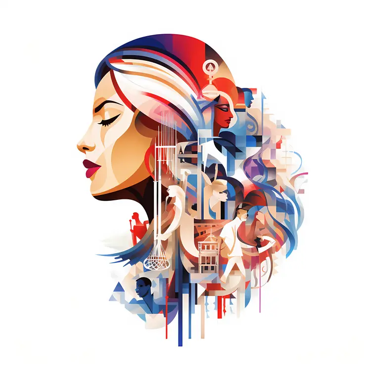Abstract Profile of a Woman