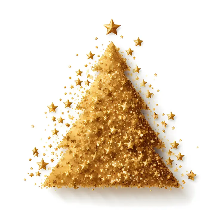 Golden Glitter Christmas Tree
