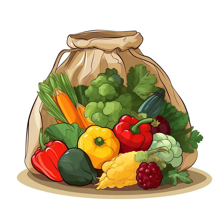 Assorted Vegetables in a Sack
