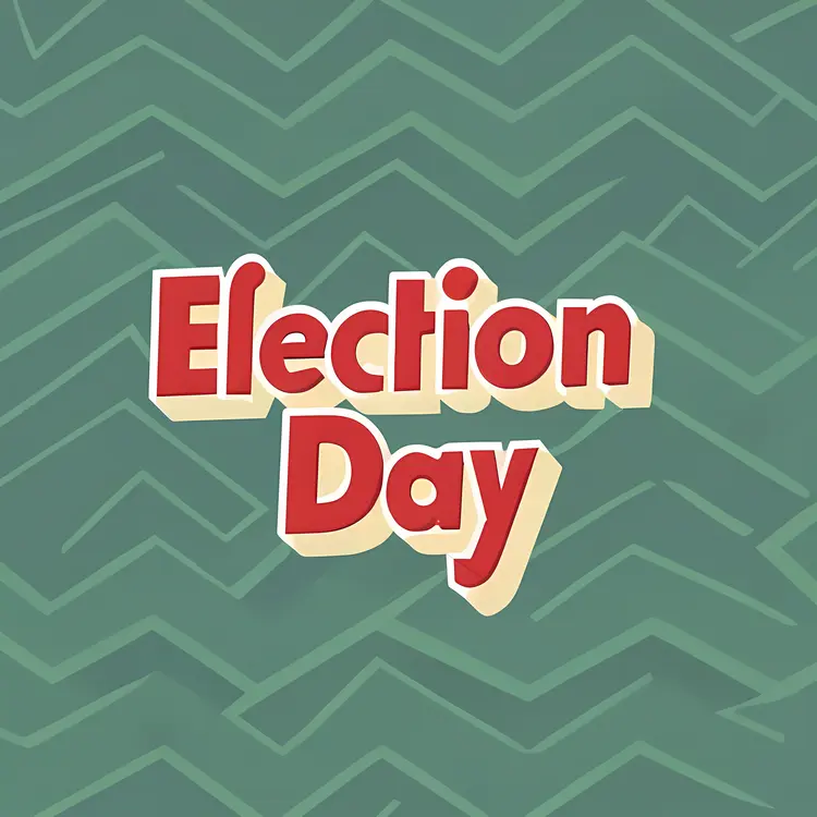 Election Day with Zigzag Background