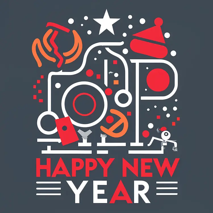 Abstract Happy New Year Design