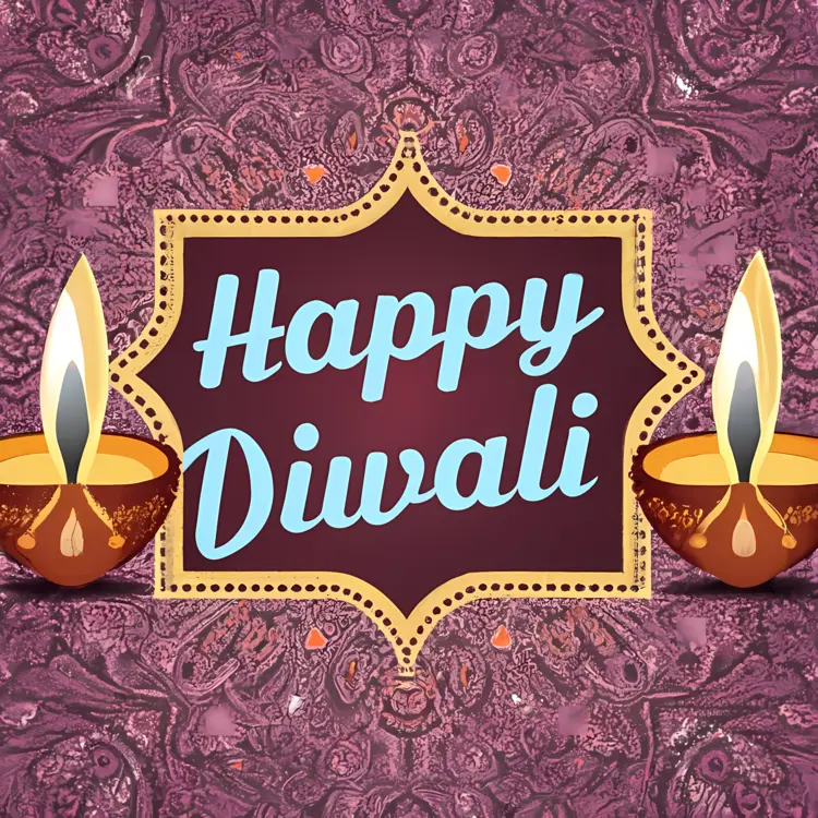 Happy Diwali with Traditional Diya Lamps