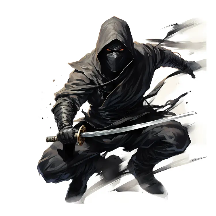 Stealthy Ninja with Sword
