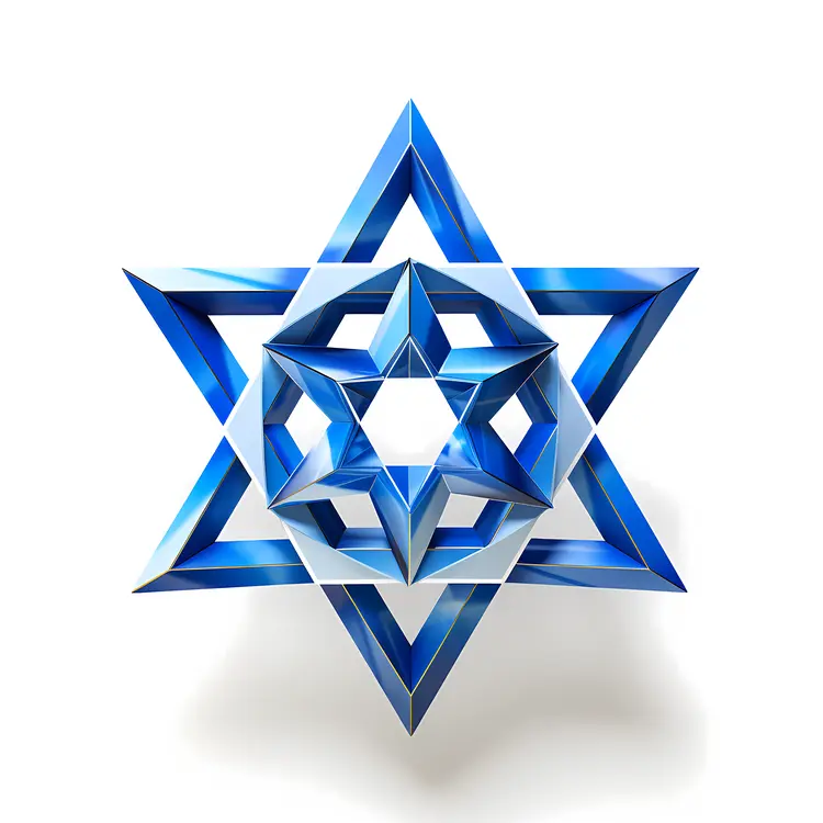 3D Blue Star Design