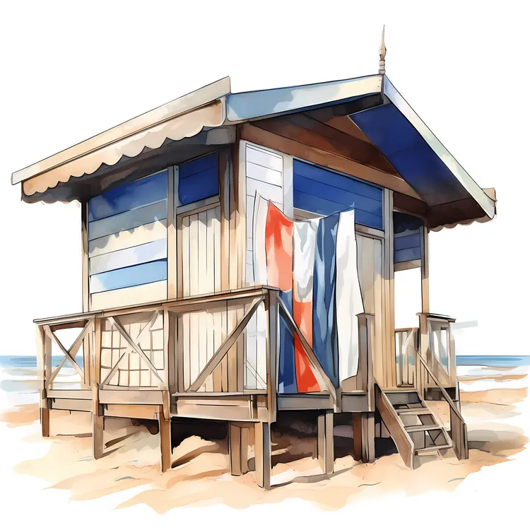 Small Cute Doodle Beach Hut