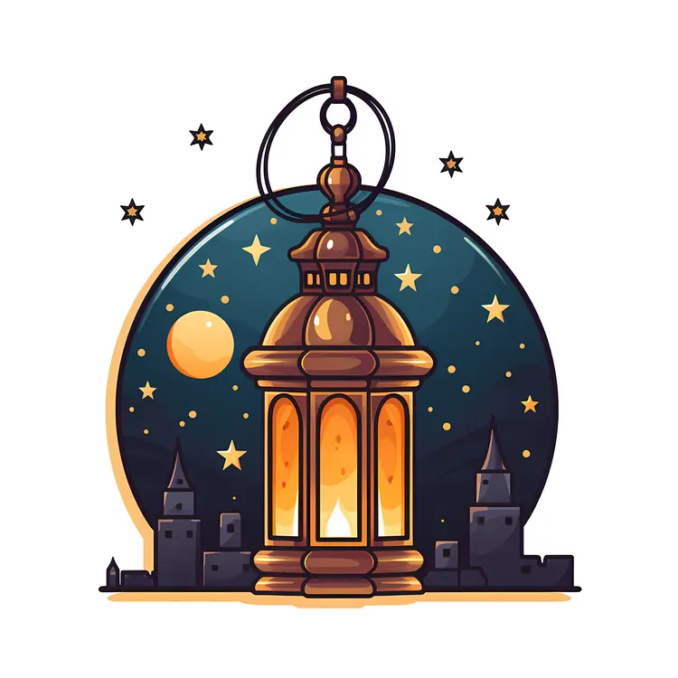 Lantern with Night Sky