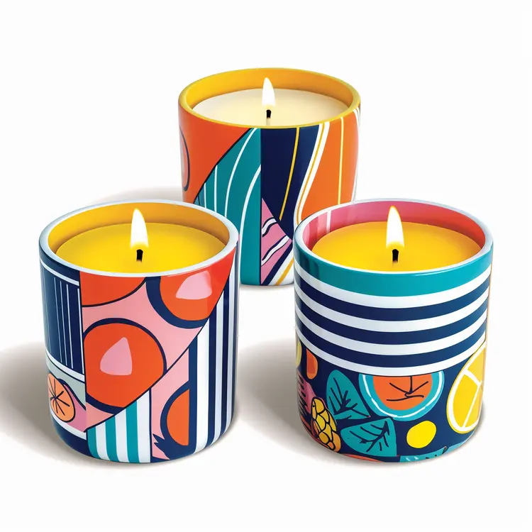 Colorful Scented Candles for Home Decor