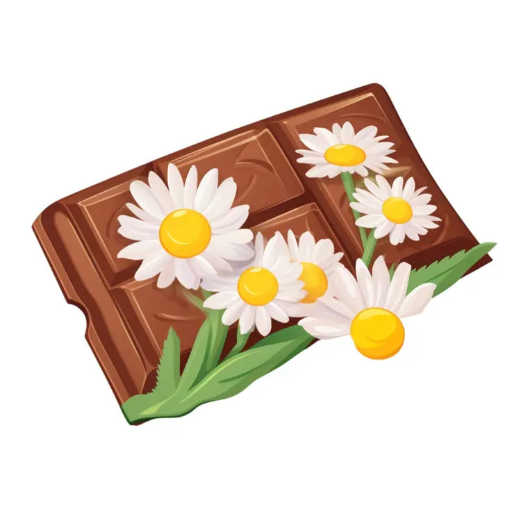 Chocolate Bar with Daisies