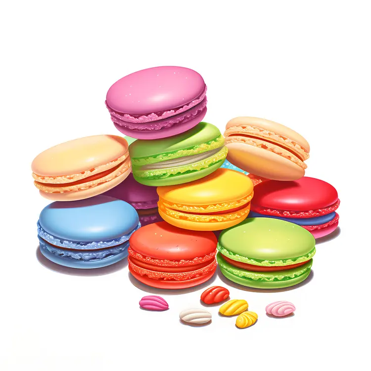 Stack of Colorful Macarons