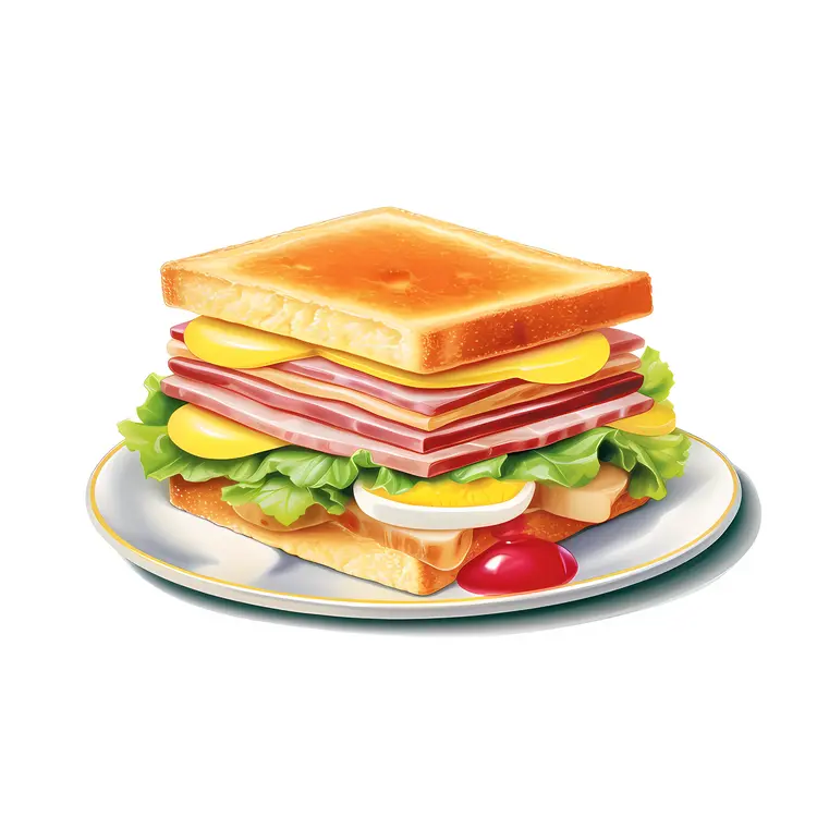 Delicious Sandwich on a Plate