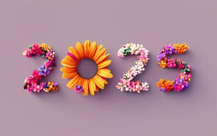 Floral 2025 Year Design with Sunflower