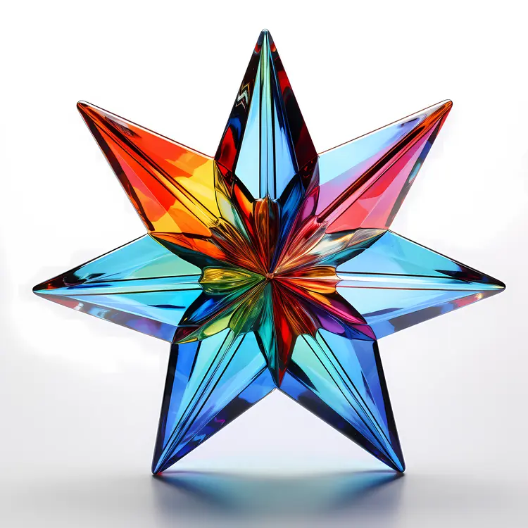 Colorful Glass Star Decoration