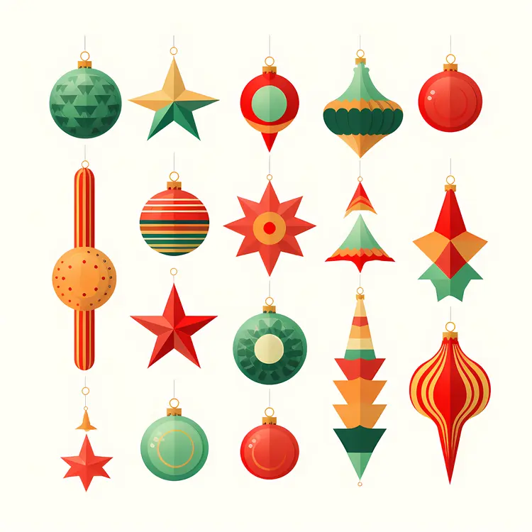 Various Christmas Ornaments