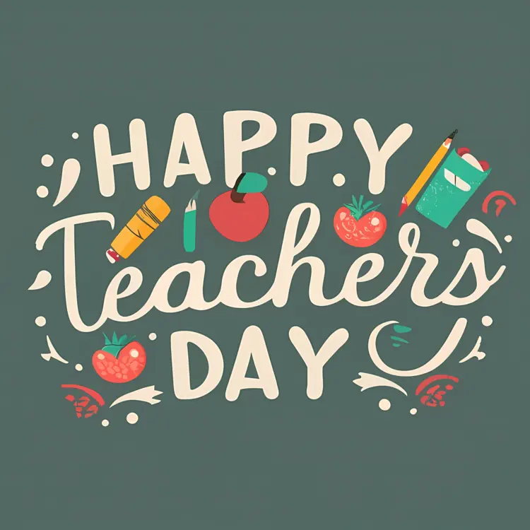 Happy Teacher's Day with Fruits