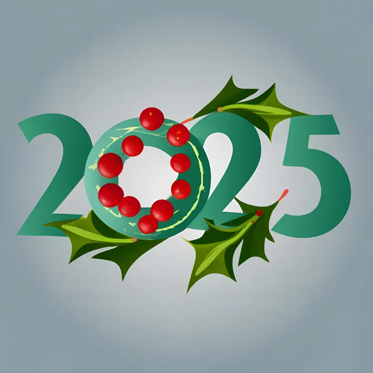 2025 with Holly Wreath