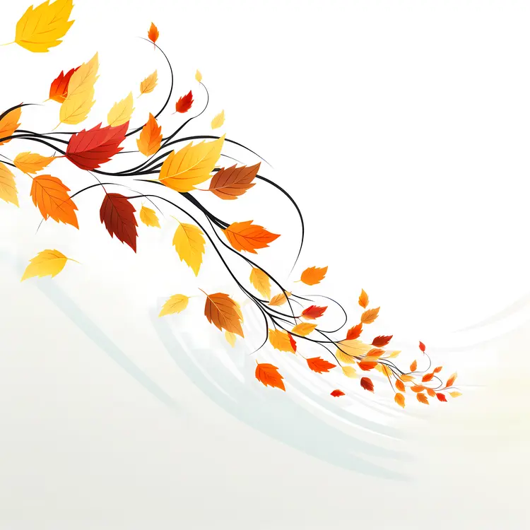 Autumn Leaves in a Swirl