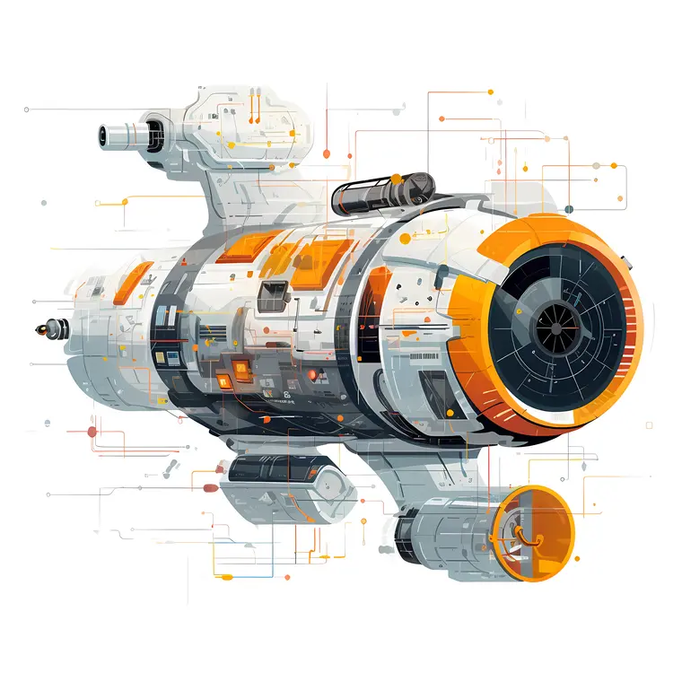 Futuristic Spaceship Illustration