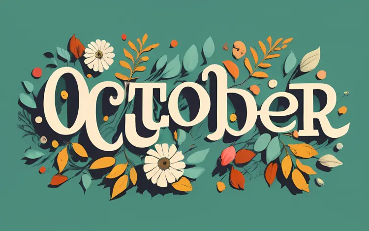 October with Autumn Leaves