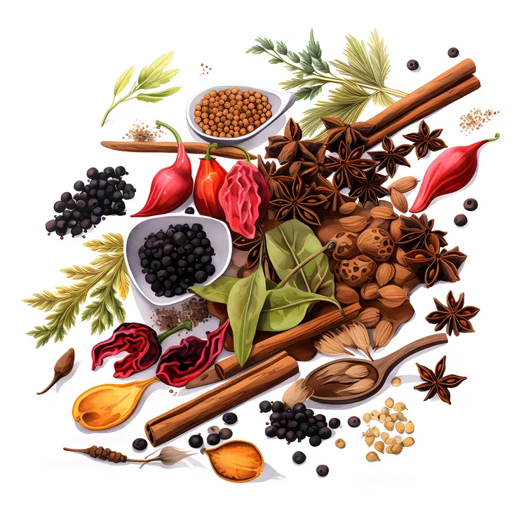 Variety of Spices and Herbs