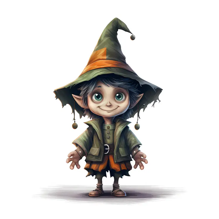 Cute Elf with Green Hat