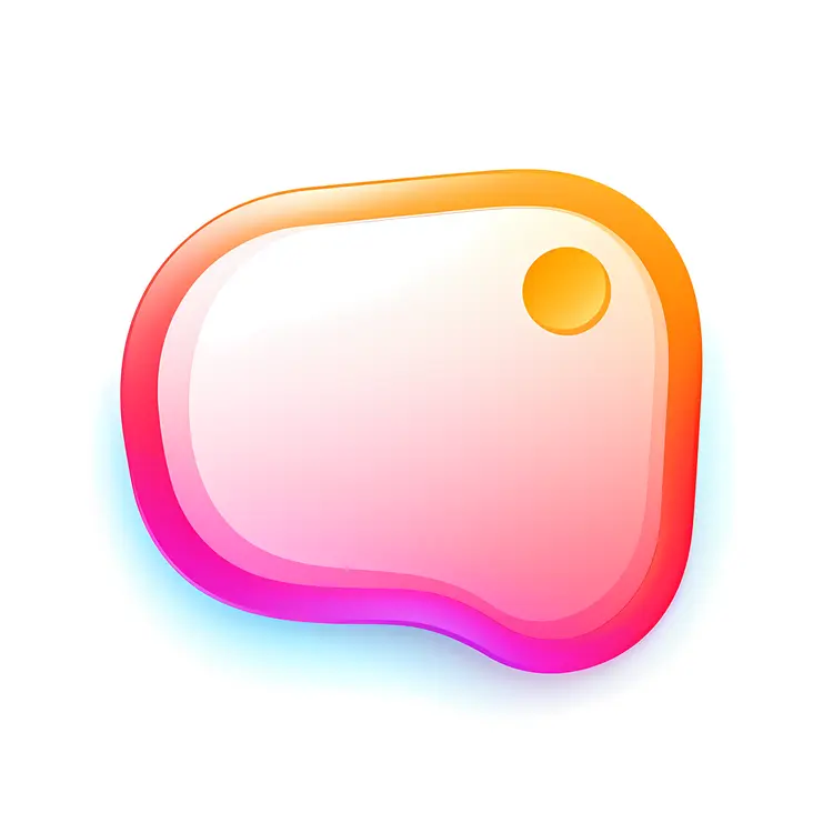Colorful Gradient Rounded Rectangle Abstract Shape