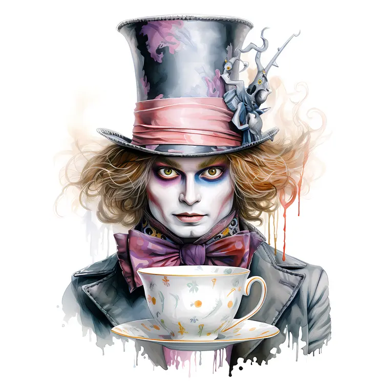 Mad Hatter with Teacup and Bowtie