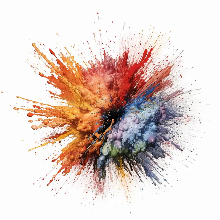 Colorful Paint Splash Explosion