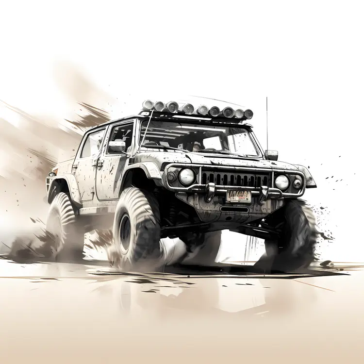 Modern Off-Road Vehicle in Action