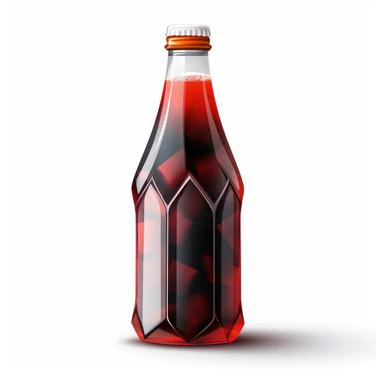 Red Soda Bottle Illustration