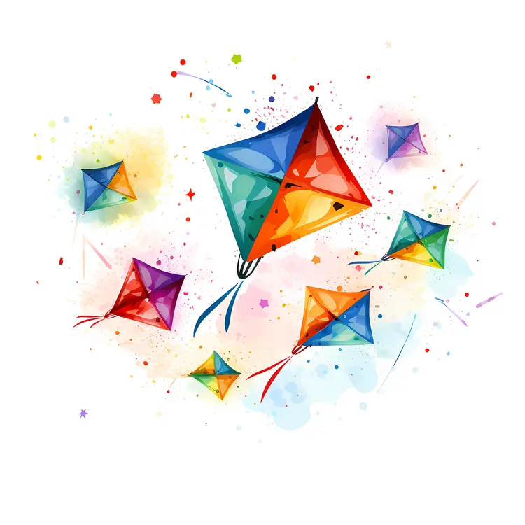 Colorful Kites Flying in the Sky