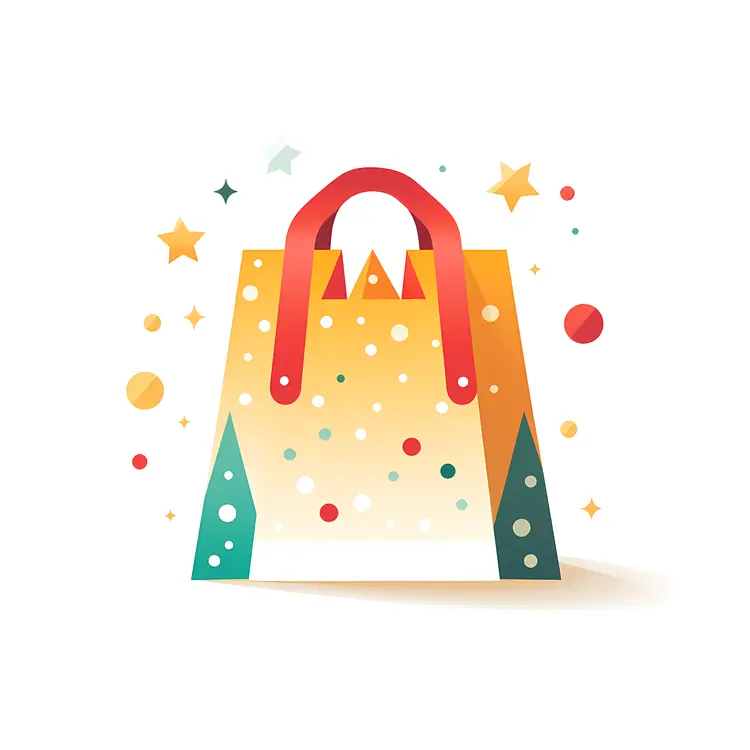 Decorative Christmas Shopping Bag