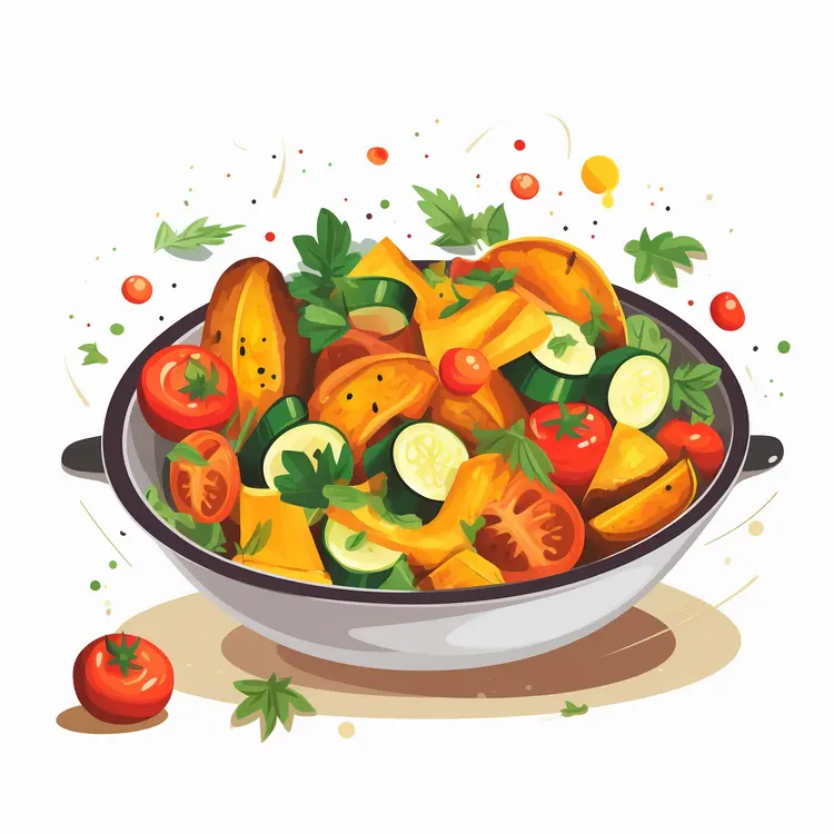 Fresh Vegetable Salad in a Bowl