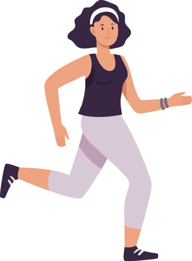 Woman Running in Sportswear
