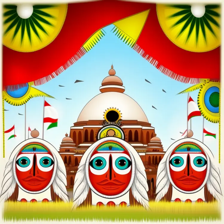 Jagannath Deities in Rath Yatra Festival
