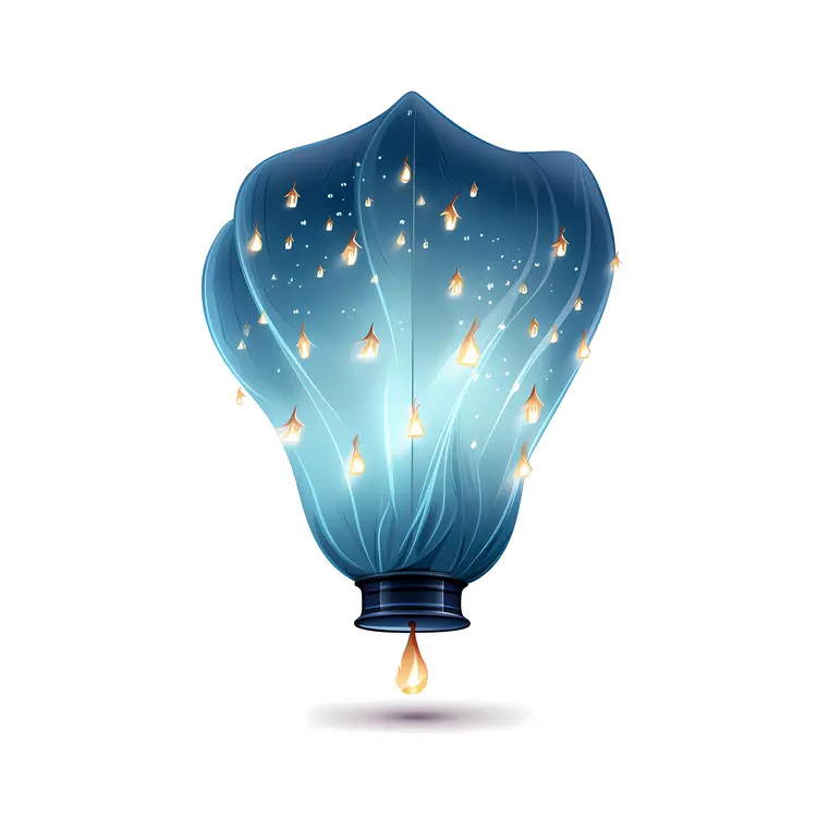 Blue Lantern with Sparkles