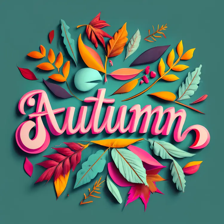 Colorful Autumn Leaves Illustration