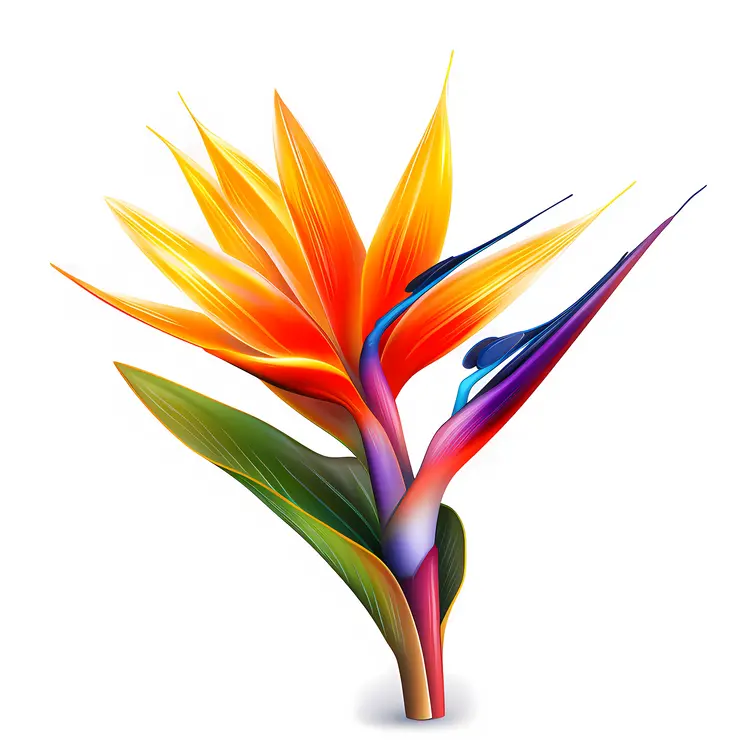 Vibrant Bird of Paradise Flower