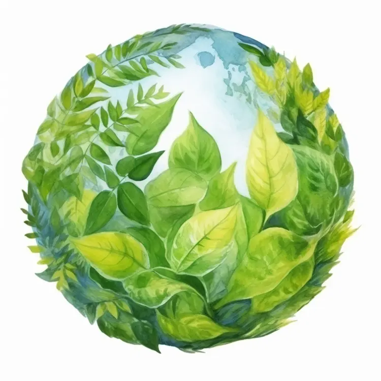 Earth Covered with Green Leaves