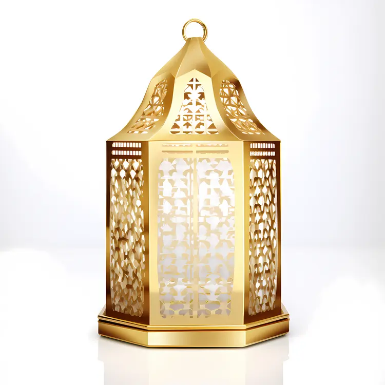 Elegant Gold Lantern for Ramadan Decor
