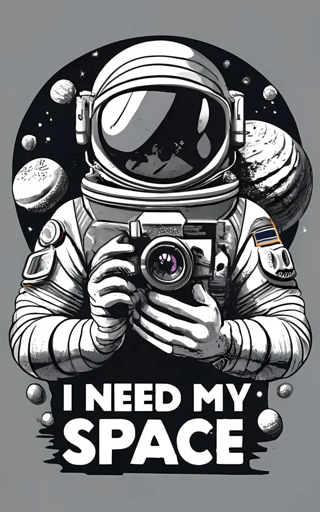 Astronaut with Camera in Space