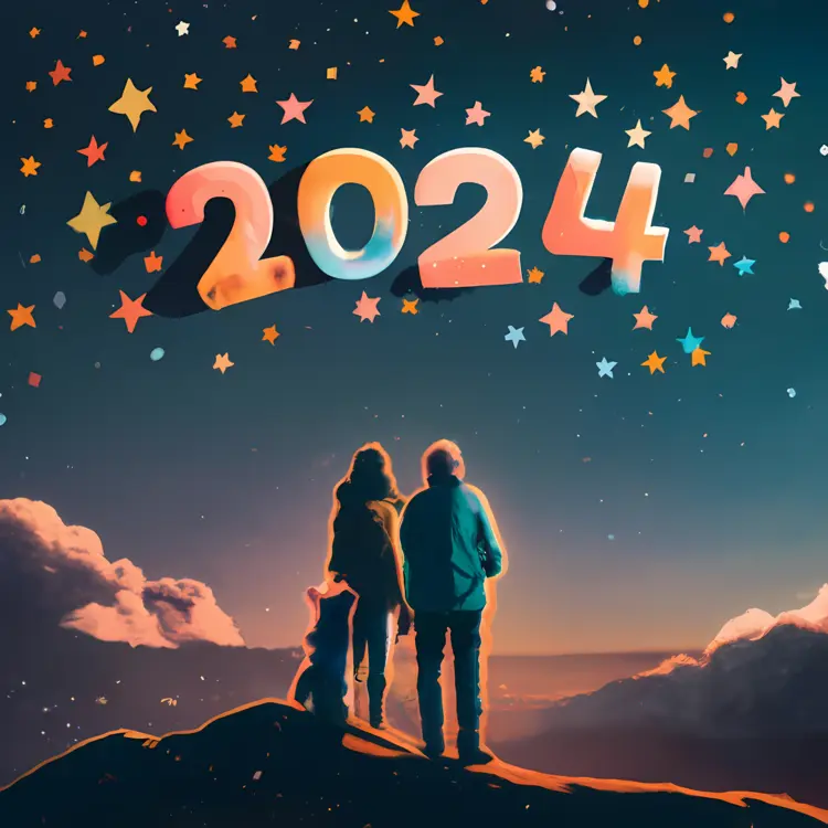Couple Watching 2024 Stars