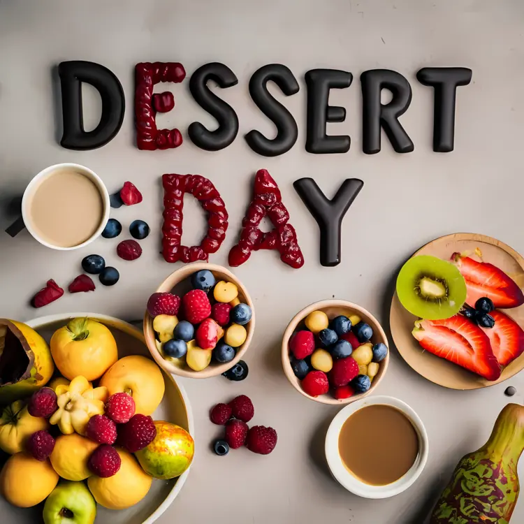 Fruit and Coffee for Dessert Day