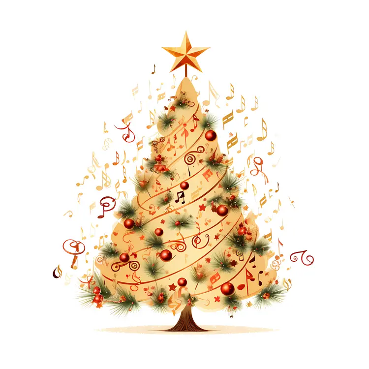 Festive Christmas Tree with Ornaments