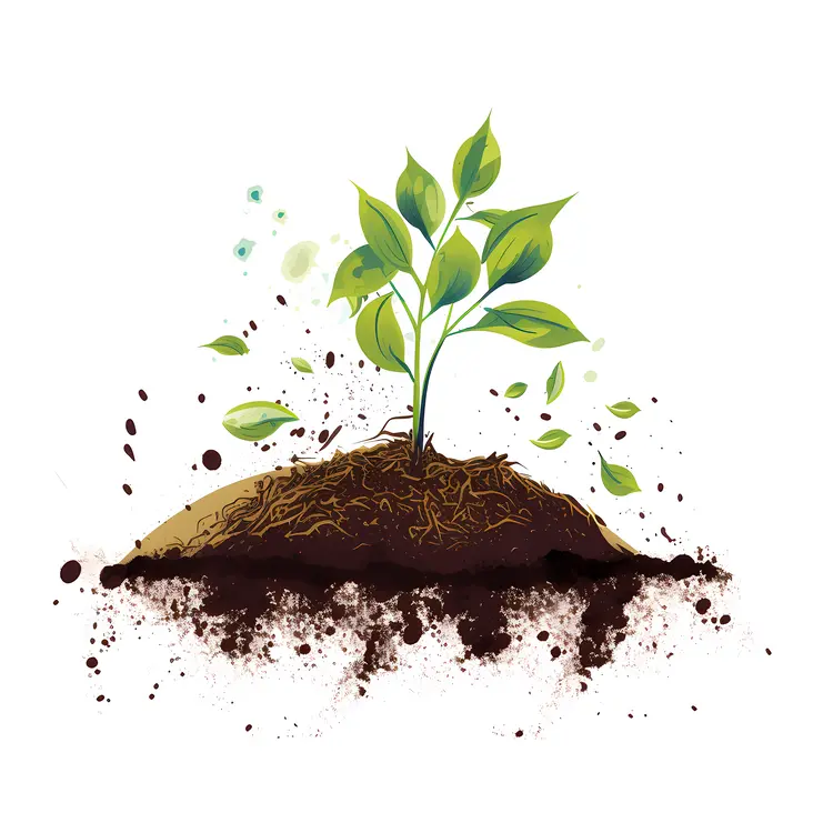 Young Plant Growing in Soil