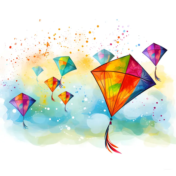 Colorful Kites in the Sky